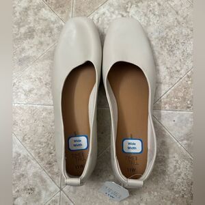 Time and Tru Women's Cream Ballet Flats Size 11 W